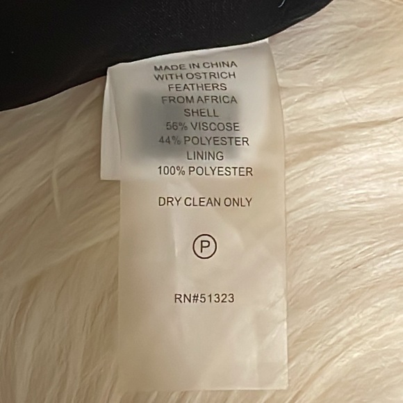 Secret Mission Black Bailey Dress with ostrich fur lining NWT - Picture 8 of 10